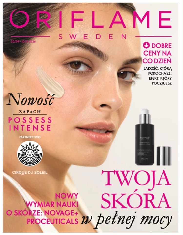 Okładka magazynu Oriflame: Twoja skóra w pełnej mocy